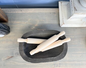 Mini rolling pin, 5” unfinished wood rolling pin, decorative rolling pin, DIY craft hobby, kitchen