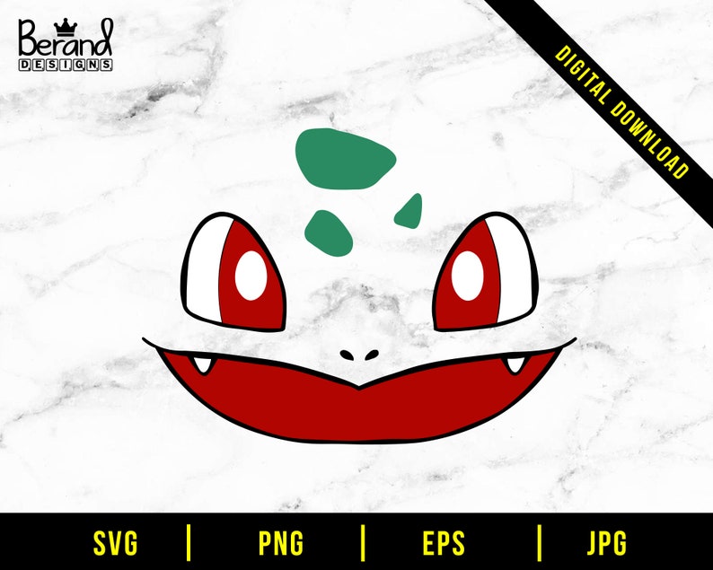 Bulbasaur Svg Bulbasaur Eyes Svg Pokemon Faces Svg Pokemon Etsy