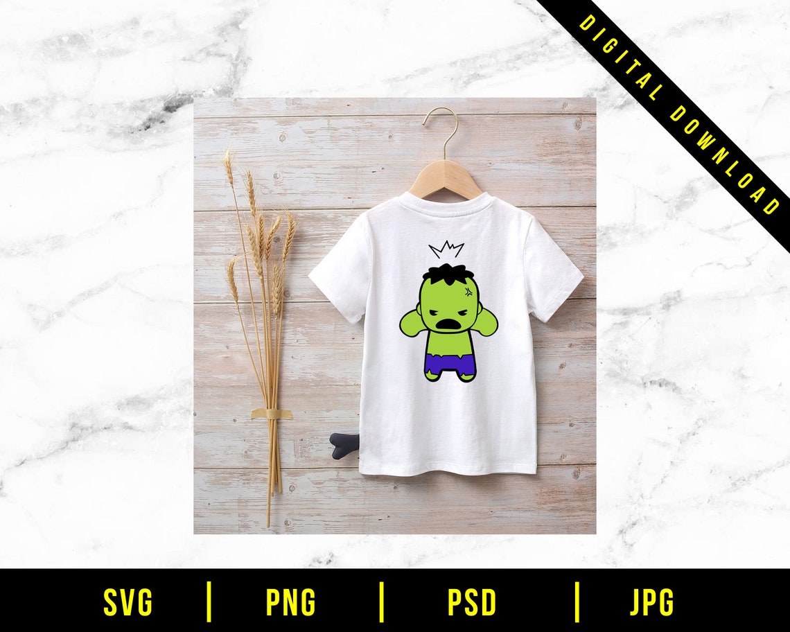 Download LAYERED Chibi Hulk SVG Cricut Cut File Digital File Hulk ...