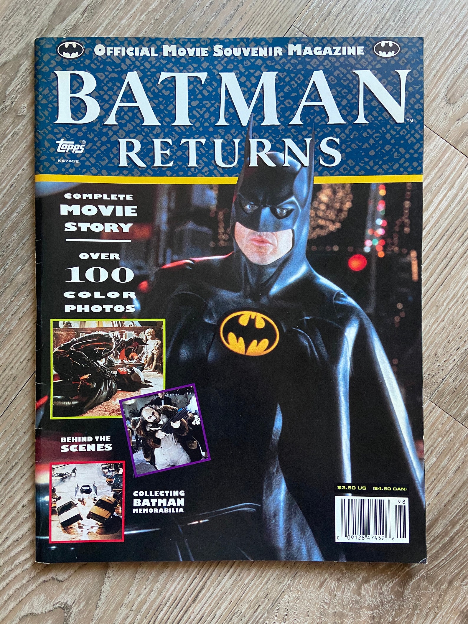 Topps Official Movie Souvenir Magazine Batman Returns 1992 Etsy