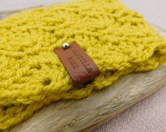 Headband; Crochet Headband in Mustard