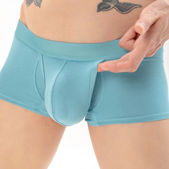 Sexy Men Open Front Underwear Boxers Shorts Penis Pouch Soft
