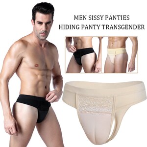 Crossdresser Camel Toe Panties Men Gaff Thong T Back Hiding Shapping  Underwear