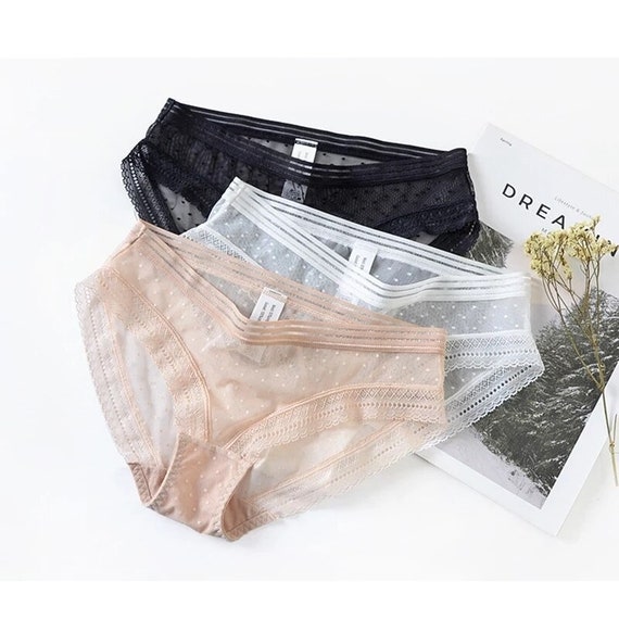 Lace top cotton underwear