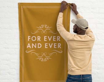 The Grand Flag Wedding Bachelorette Elegant Wes Anderson Unique Decor Banner