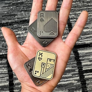 EDC FIDGET Sliders Boxset (2) + cadeau gratuit, jouets de marque pour hommes adultes, soulagement du stress, cartes de poker magnétiques haptiques en métal, sensoriel