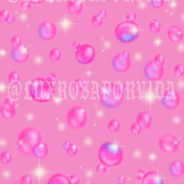Lux Rosa 'Tiny Bubble' Hot Pink Airbrushed Early 2000s Glamour Shots Photography Backdrop 90s Star Shots Y2K Airbrush Background