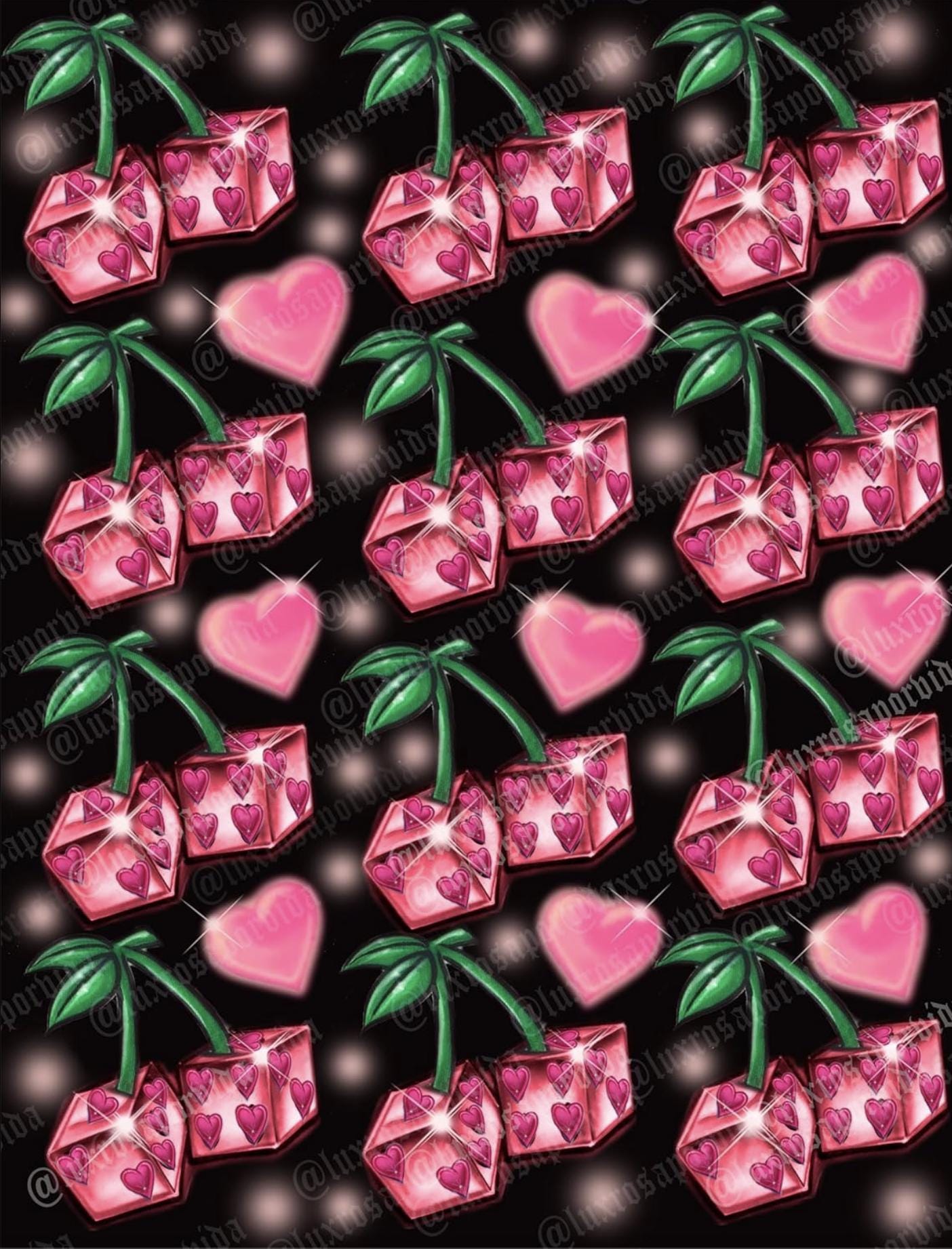 Airbrush Y2K Backdrop Genius of Love Dice Cherry Airbrushed Early