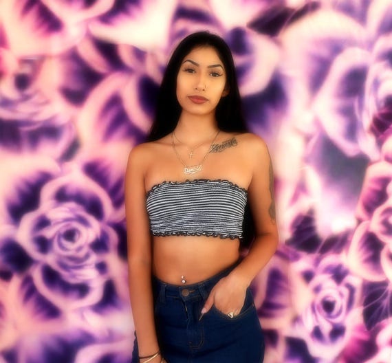 Y2K Airbrush Backdrop Dreamy Magenta Rose Flowers Glamour Shots