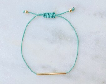 GOLD BAR BRACELET | Birthstone and Bar Bracelet | Bar Bracelet | Custom Bar Bracelet | Personalized Bar Bracelet