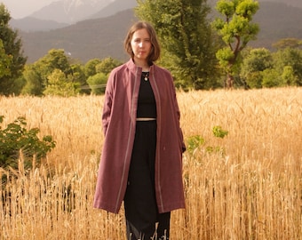Woolen Long Coat: Warm Sheep Wool Winter Jacket