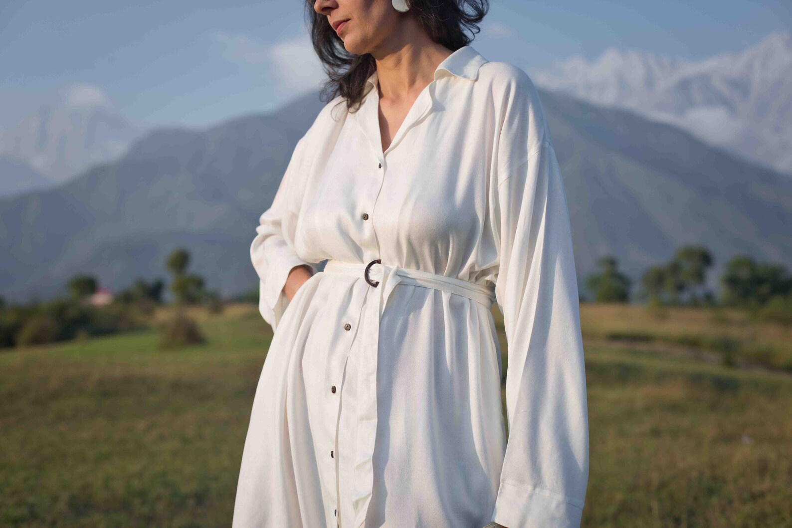 Lotus Fiber Silk Minimal Relaxed Dress Handspun Natural Etsy UK