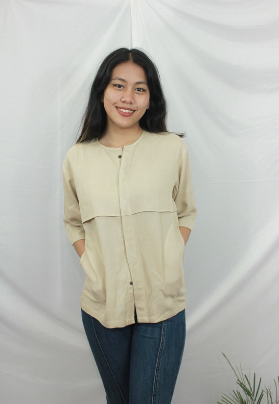 Pure Lotus Fiber Silk Minimal Boxy 