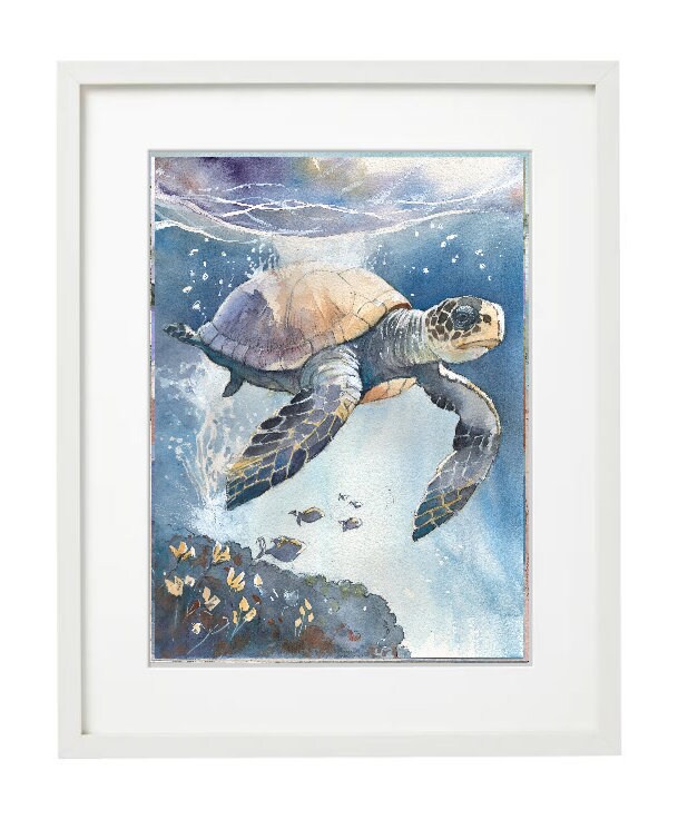 Cocoa Beach Lifeguard Hut Framed Watercolor Artwork Etsy