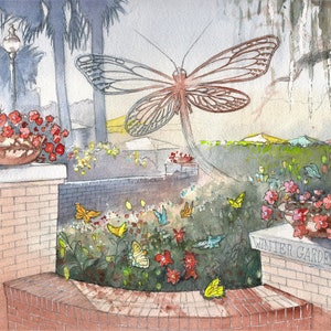 Monarch Sculpture in Downtown Winter Garden, Florida