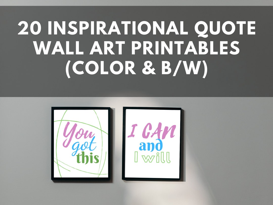 Inspirational Quote Wall Art Printable Motivation Inspiring - Etsy