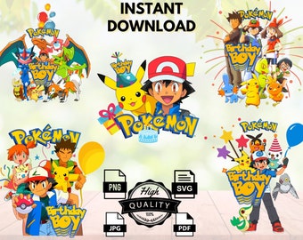 Pokemon Birthday Svg Etsy