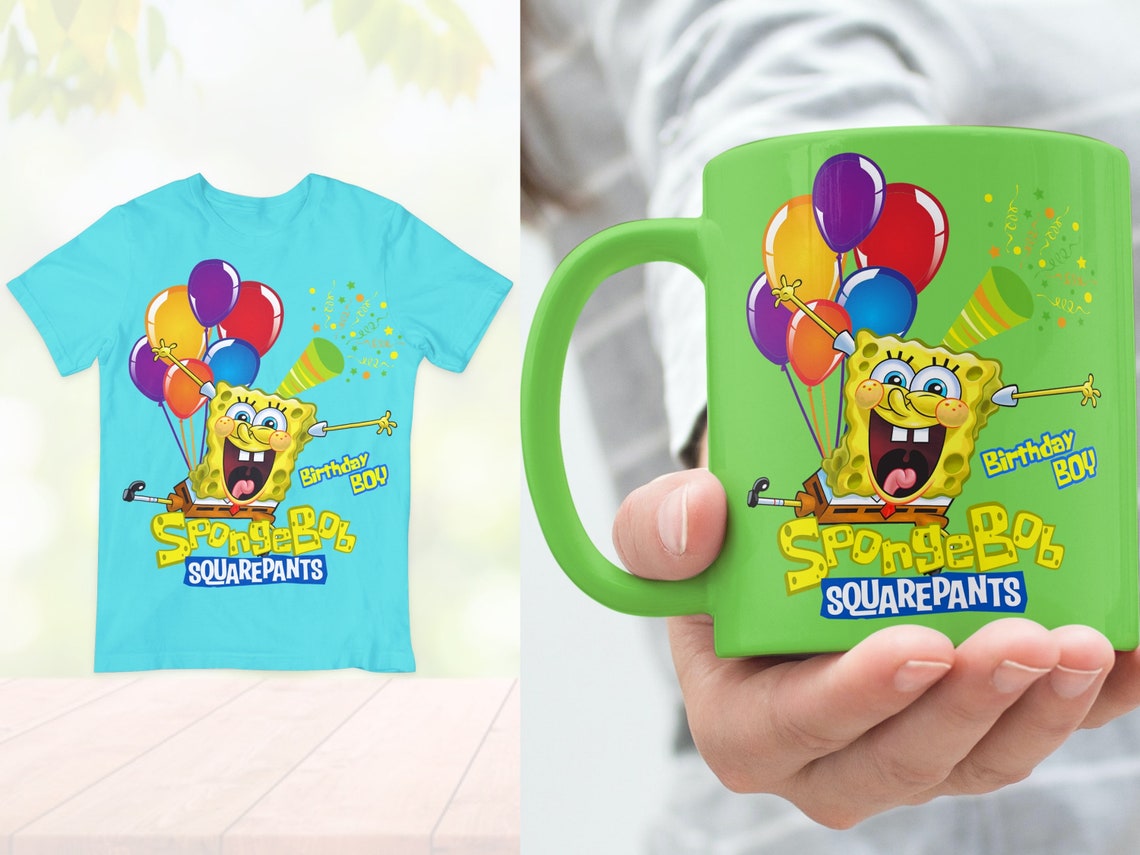 SPONGEBOB Squarepants Birthday Boy SVG PNG Jpg Pdf Digital | Etsy