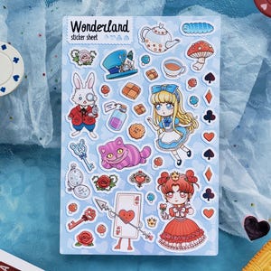 Foglio di adesivi Wonderland - Vinile resistente alle intemperie