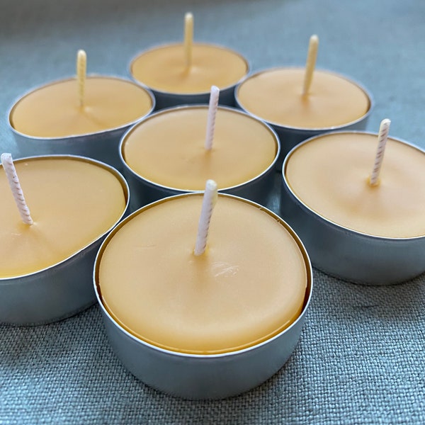 Beeswax Tea Lights Etsy