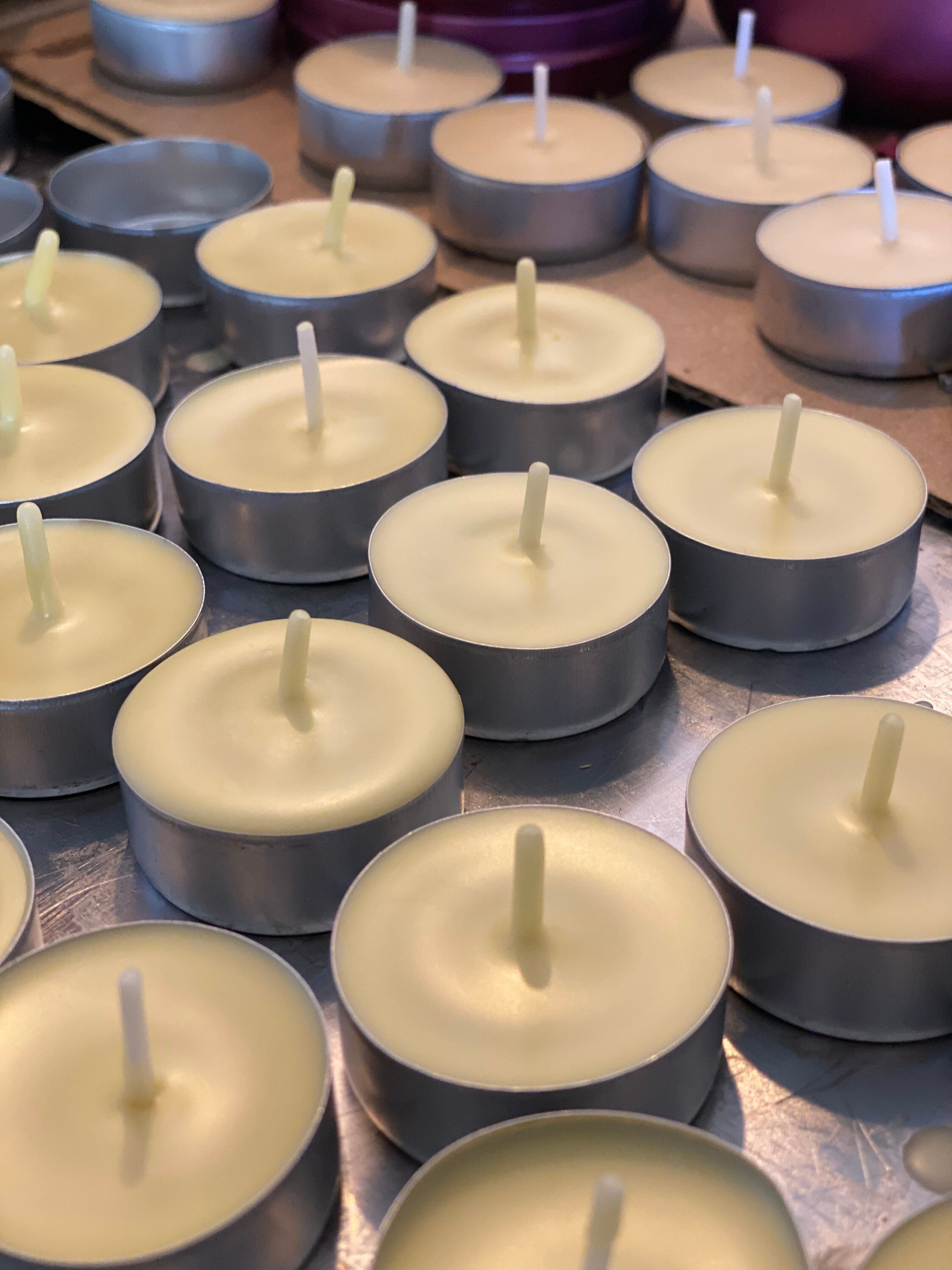 100 Locally Sourced Beeswax Tea Light Candles pack of 15 Etsy