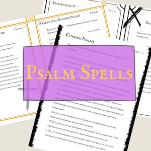 Christian Witch Book of PSALM SPELLS - MONEY Wealth and Success, Protection, and Curses
