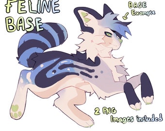 Feline furry feral base (1 transparent lines + 1 color base)