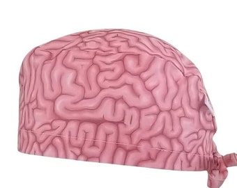 Scrub cap brain block scrub cap cotton 3 sizes, short or long hair, scrub cap, calot nurse cap surgeon cap