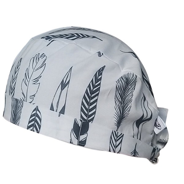 Casquette de gommage Calot bloc scrub cap coton 3 modèles, cheveux courts ou longs, scrub cap, calot infirmière chapeau chirurgien  Plumes