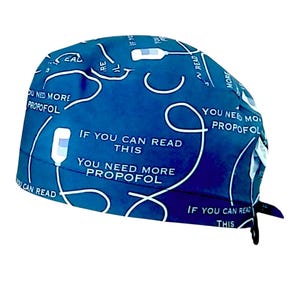 Gorro quirúrgico de algodón con propofol, 3 tamaños, para cabello corto o largo, gorro quirúrgico, gorro de enfermera, gorro de cirujano