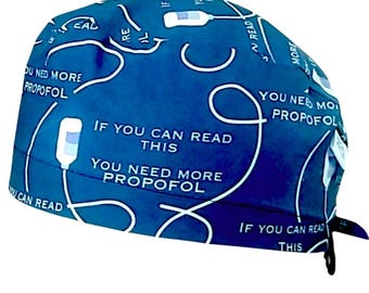 Gorro de bloqueo de anestesia, gorro de algodón Propofol, estilo europeo, pelo corto o largo, personalizable, transpirable, higiénico, de tela.