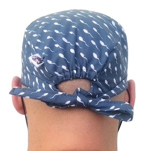Scrub cap, cotton block cap, 2 sizes, for short or long hair, scrub cap, nurse's cap, surgeon's cap, cupcake cap image 9