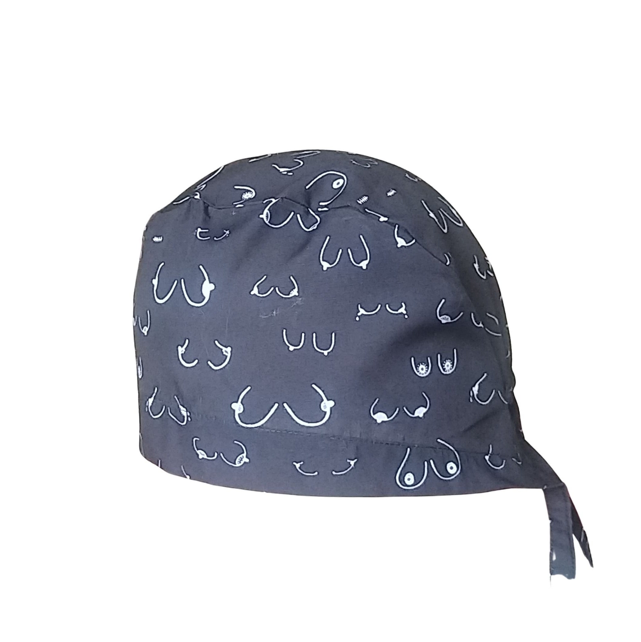 ど貧乳サスペンダー スクラブ キャップ カロット ブロック黒の背景に小さな胸の胸黒の背景に小さな胸。選べる2サイズ、サージカルキャップ - Etsy 日本