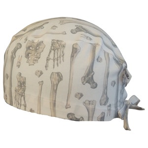 Human Bone Block Cap Cotton Scrub Cap 3 models to choose from: Short hair, long hair, euro style. Customizable.