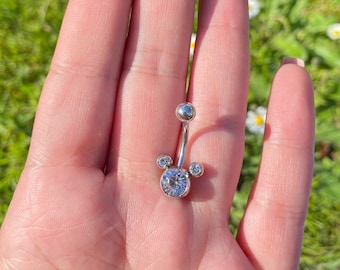 Mickey Mouse Belly Button Ring | Navel Ring | Belly Piercing | Belly Bars |  Belly Piercing  | body jewelry | dangle belly ring | Belly Ring