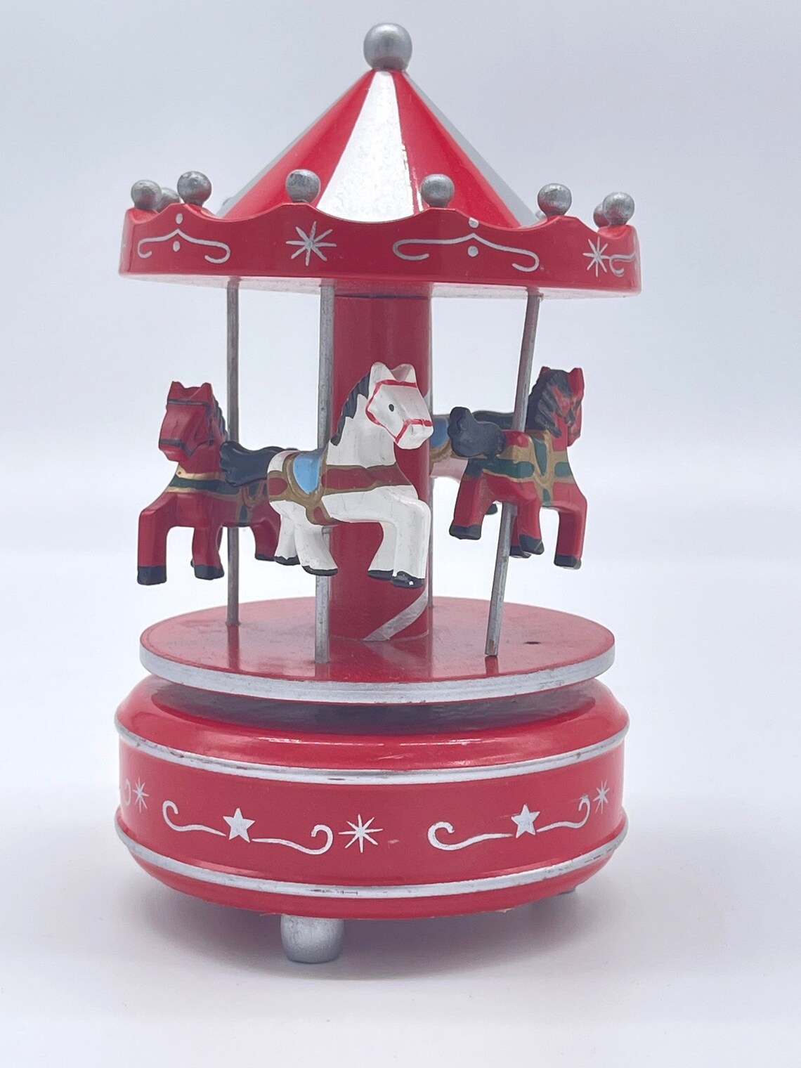 Wind up Musical Carousel Music Box Horse Carousel nursery Etsy
