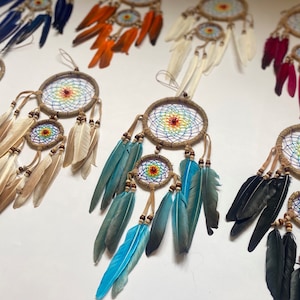 Small Dream Catcher| Wall Décor | Wall Hangings | Protection DreamCatcher |Naturals Crescent DreamCatcher | Unique gift | Decorative