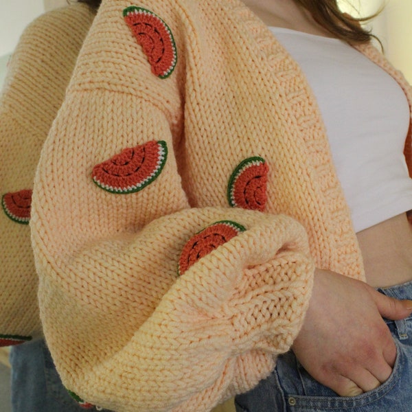 Watermelon Cardigan Etsy