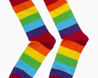 2 Pair Mens Womens Rainbow Striped Ankle Socks One Size Casual Sport Socks UK