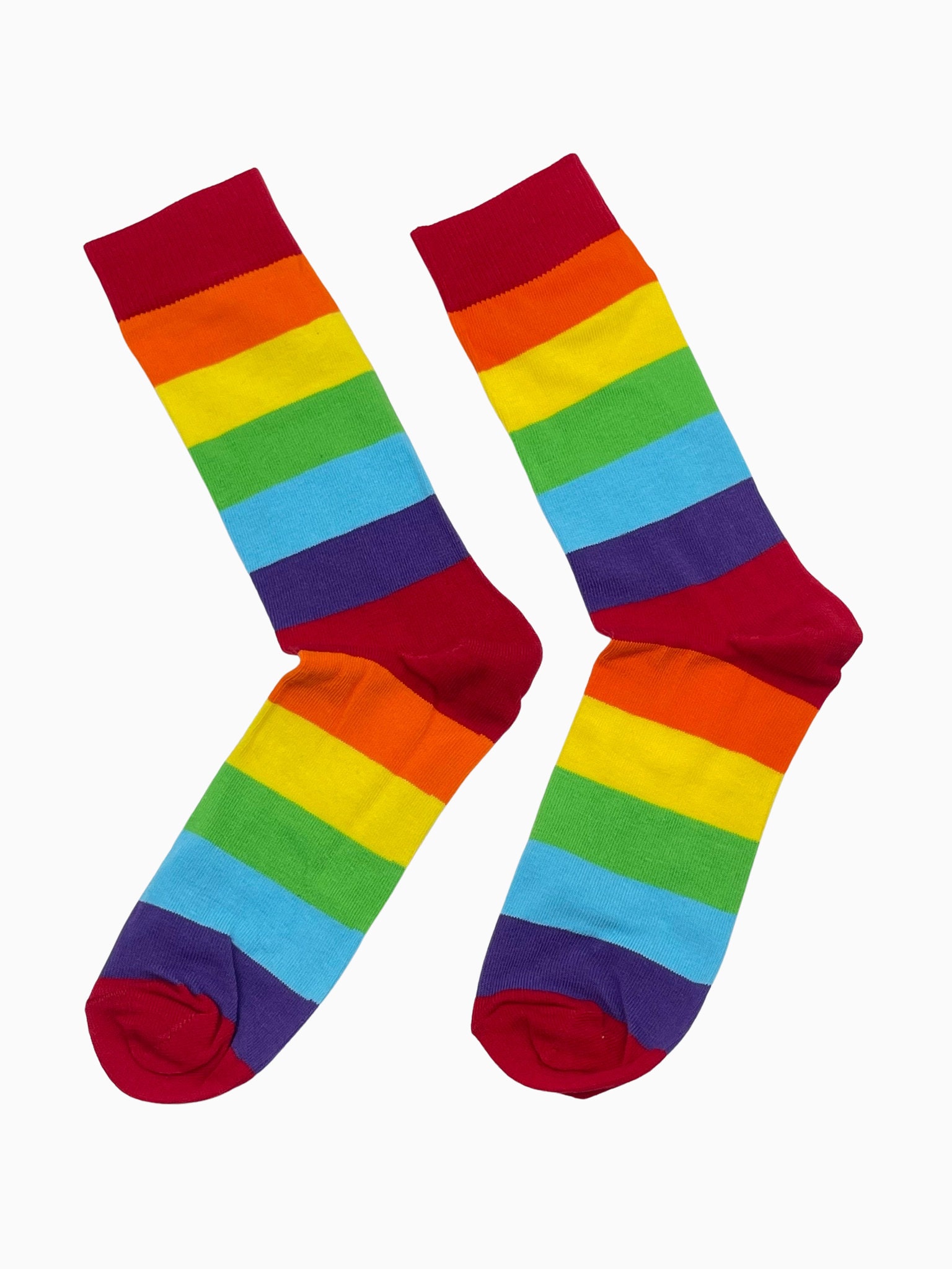 Rainbow Socks Thick Stripes Socks Fun Socks Chunky Socks Etsy