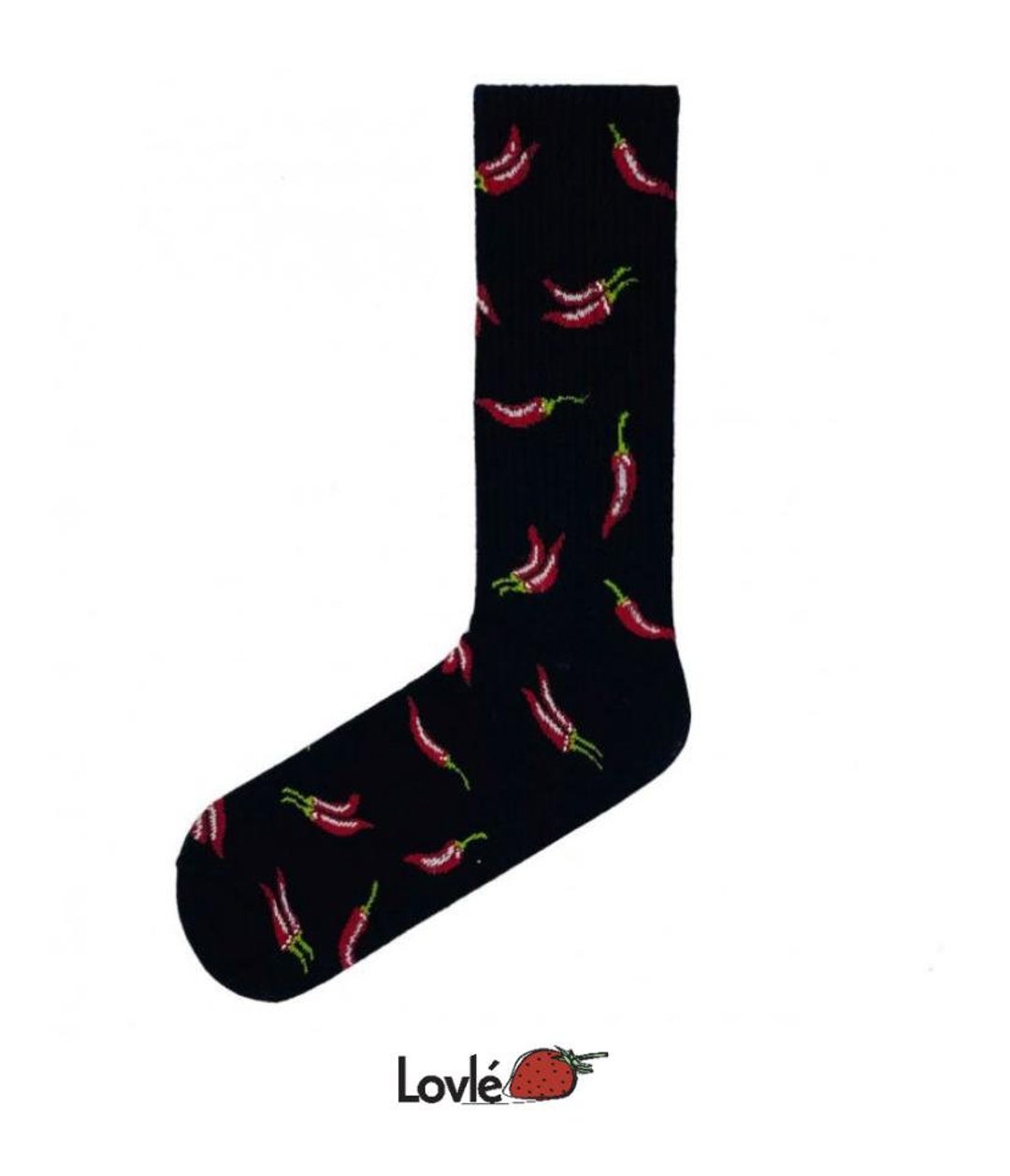 Red Chili Pepper Socks Christmas Socks Unisex Socks Fun Socks Novelty
