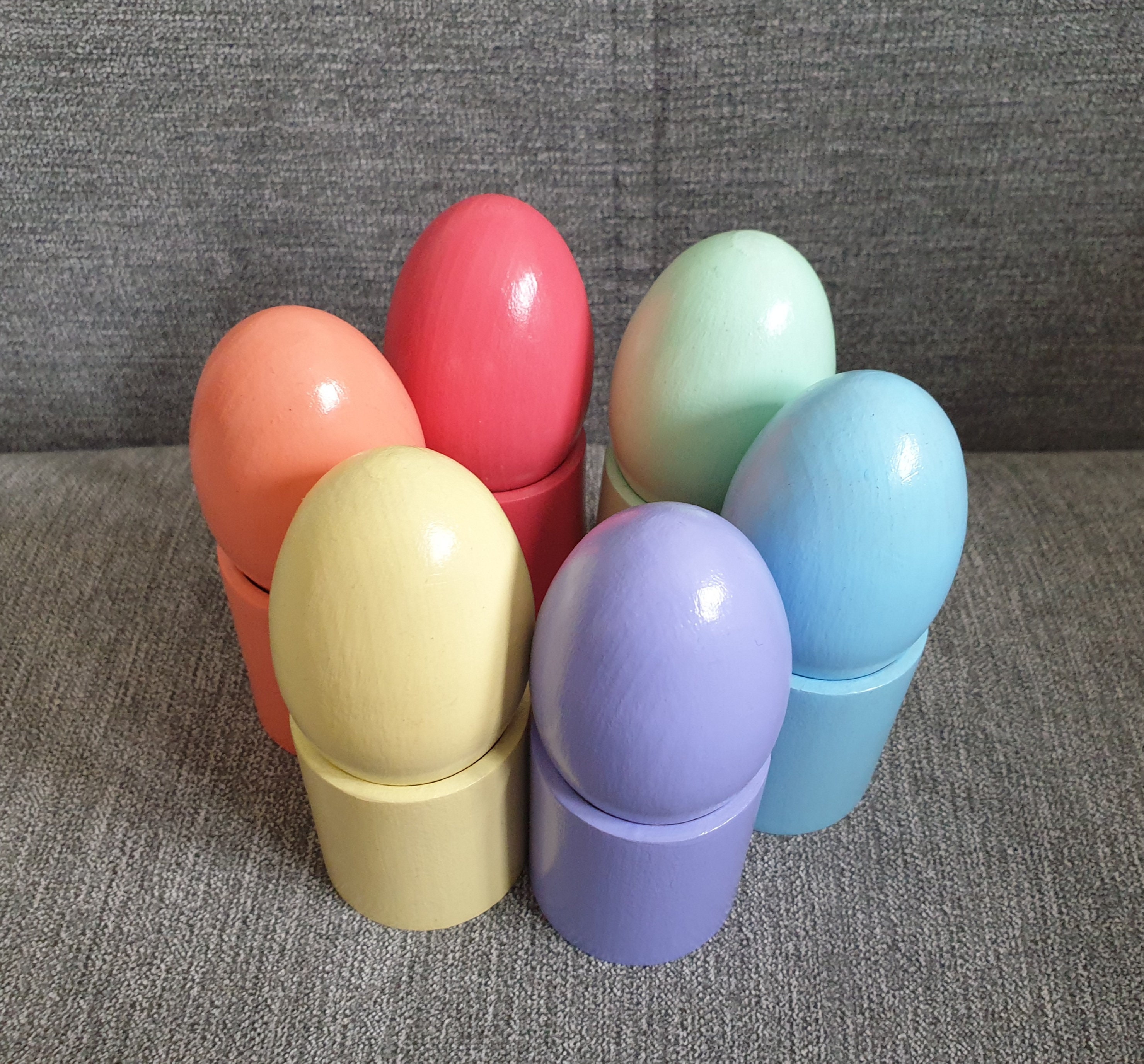 Sorting Eggs for Kids, Color Wooden Rainbow Toys, Montessori School