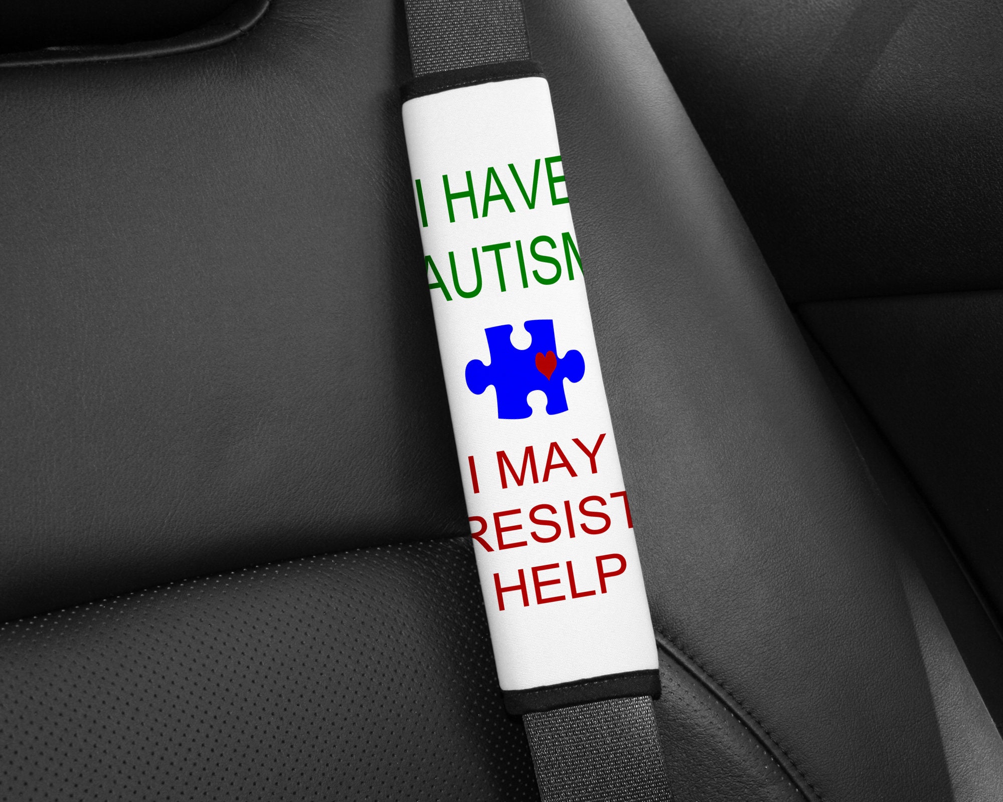 Autism Awareness Seat Belt Cover Wrap Etsy