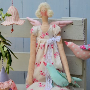 Handmade Tilda Doll , Rag Doll , Rustic Home Decor , Gift For Sister , Tilda Andel Doll , Housewarming Gift , Shabby Chic Decor