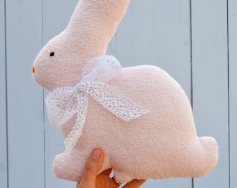 Easter Bunny  , Easter Gift For Baby , Stuffed Bunny ,  Bunny Pillow , Nursery Room Decor , Rabbit Toy