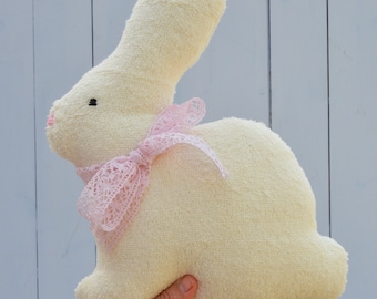 Easter Bunny  , Easter Gift For Baby , Stuffed Bunny ,  Bunny Pillow , Nursery Room Decor , Rabbit Toy