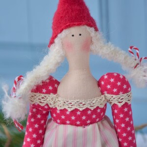 Tilda Nisse Pixie Doll-Scandinavian Christmas Decor/ Skandinavische Weihnachtsdeko , Hygge Gift, Handmade Doll bild 4
