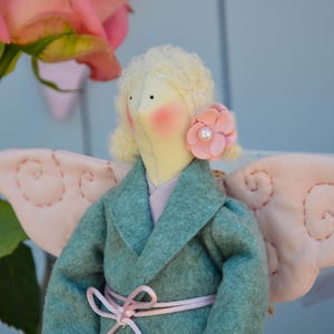 Tilda Doll, Shabby Chic decor, Handmade Gift, Pastel Home Decor, Scandinavian Style, Tilda Garden Angel