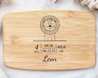 Gepersonaliseerd ontbijtbord, gepersonaliseerde borden, babycadeau geboorte, gepersonaliseerd houten bord, kinderontbijtplanken