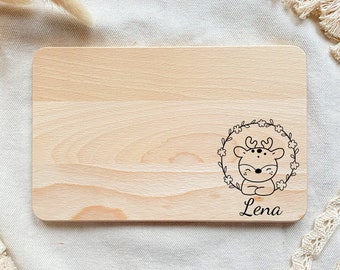 Planche petit déjeuner enfant, planche personnalisée, cadeau bébé, cadeau enfant, planche bois avec gravure, planche goûter enfant, planche à découper